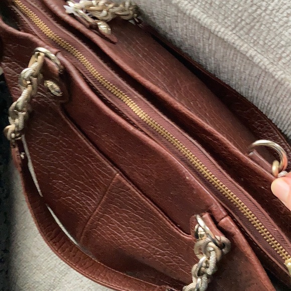 Elliott Lucca NWTS leather tote shoulder bag chain - Picture 8 of 16